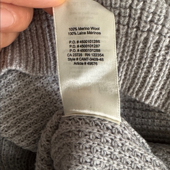 Aritzia Wilfred Free Isabelli Sweater  Waffle Grey Crew Knit Sweater - Picture 8 of 8